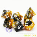 Two-Tone Gemini Polyhedral Dice in 30 Different Colors, RPG Dice Set of 7 for Table Games Dungeons and Dragons D&D